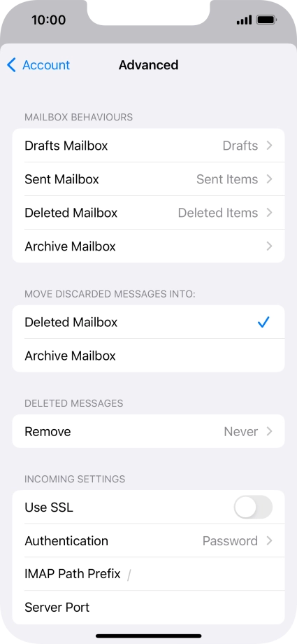 Press the indicator next to 