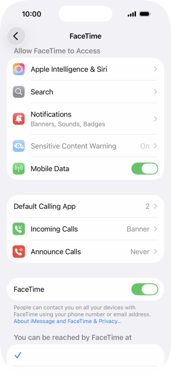 Press the indicator next to 