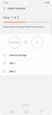 Press the required SIM.