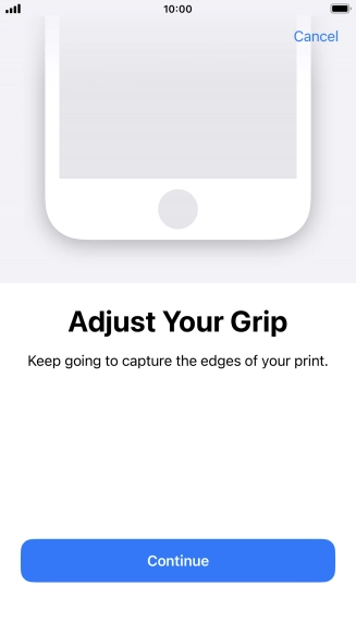Press Continue. If you haven't previously selected a phone lock code, key in a code of your own choice twice.