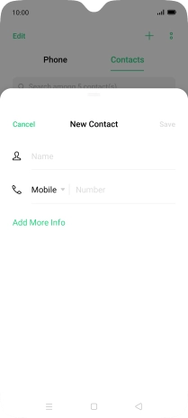 Press Name and key in the required name.