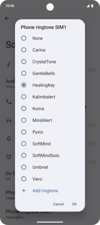 Press the required ring tones to hear them.