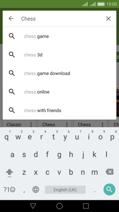 Key in the name or subject of the required app and press the search icon.