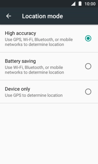 If you select High accuracy, your phone can find your exact position using the GPS satellites, the mobile network and nearby Wi-Fi networks. Satellite-based GPS requires a clear view of the sky.