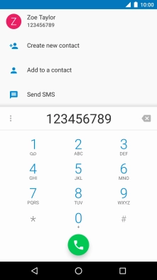 Key in the required number and press the call icon.