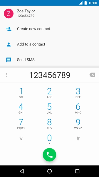 Key in the required number and press the call icon.