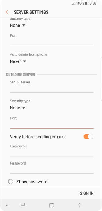 Press the indicator next to 