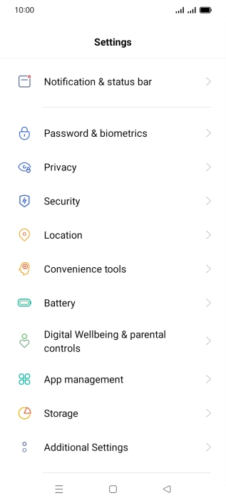 Press App management.