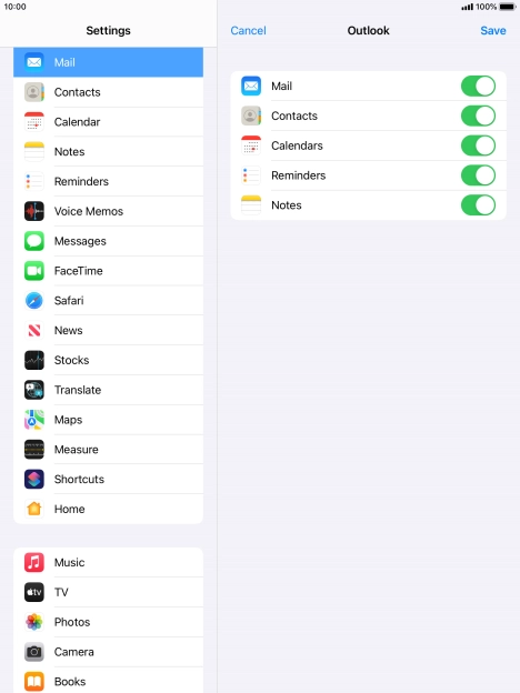 If this screen is displayed, you email account has been recognised and set up automatically. Follow the instructions on the screen to key in more information and finish setting up your tablet.