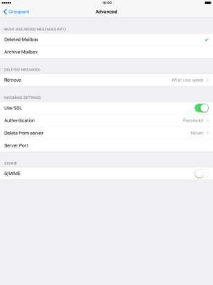 Press the indicator next to 