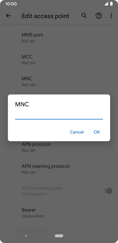 Key in 03 and press OK.