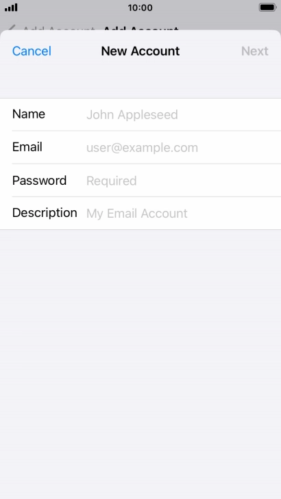 Press Name and key in the required sender name.