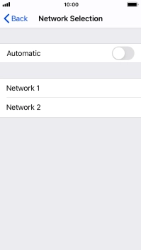 If you turn off the function, press the required network.