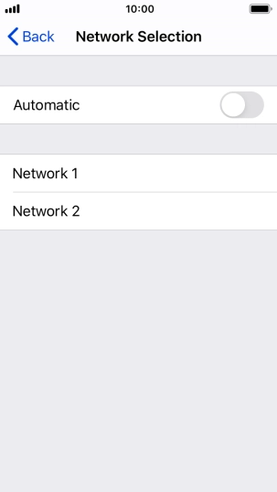 If you turn off the function, press the required network.