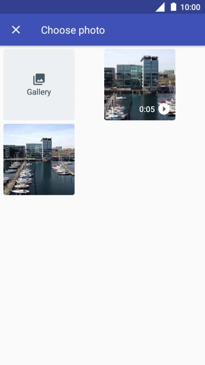 Press the gallery icon.