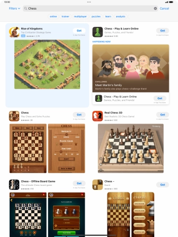 Press the required app.