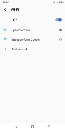 Press the required Wi-Fi network.