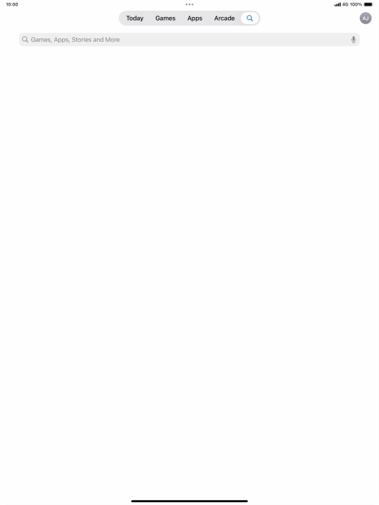 Press the search field.