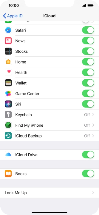 Press iCloud Backup.