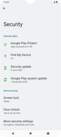 Press More security settings.
