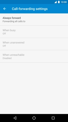 Press the required divert type.