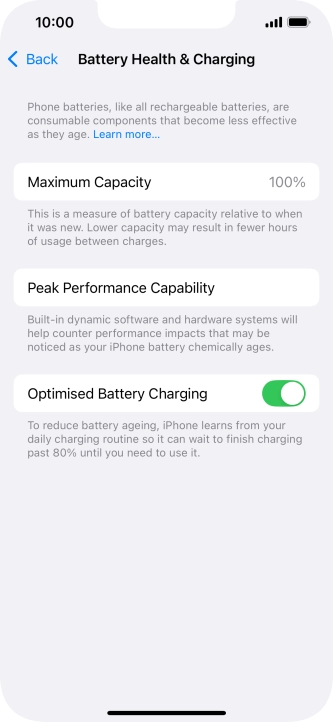 Press the indicator next to 