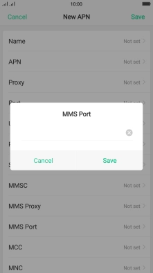 Key in 8080 and press Save.