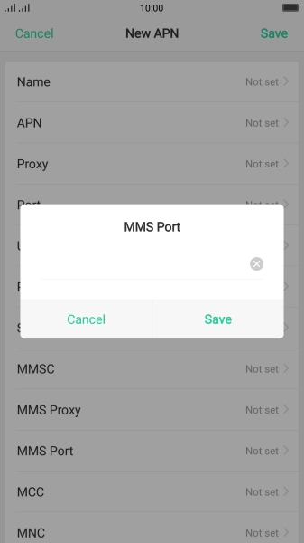 Key in 8080 and press Save.