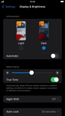 Press the indicator next to 