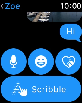 Press the microphone icon and follow the instructions on the screen to record and send the message.
