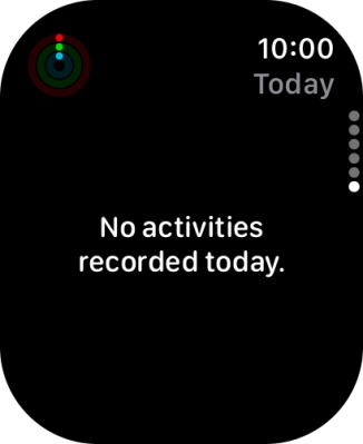 Slide your finger downwards to return to the overview with the coloured rings.