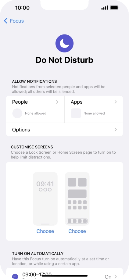 Press People and follow the instructions on the screen to select which contacts you would like to receive calls and notifications from when Do Not Disturb is turned on.