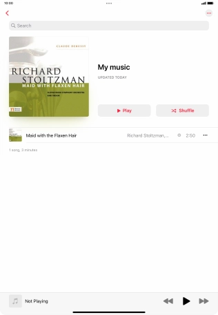 Go to the required category or playlist and press the required audio file.