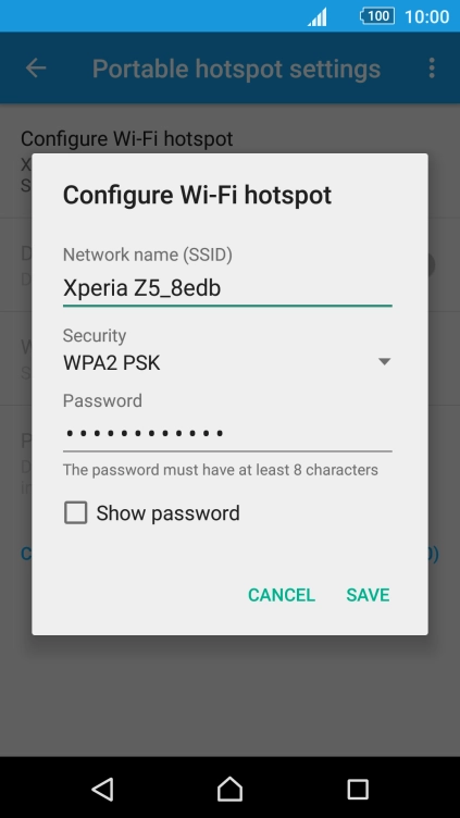 Press the field below 