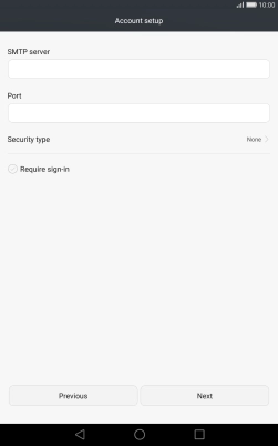 Press Require sign-in to turn the function on or off. Please note that if you're using Vodafone's outgoing server, turn off SMTP authentication and leave the username and password fields empty.