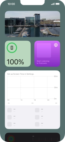 Slide your finger upwards on the screen.