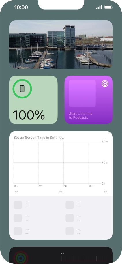 Slide your finger upwards on the screen.