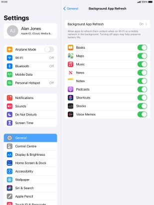 Press Background App Refresh.