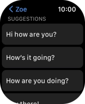 Press the required quick reply.