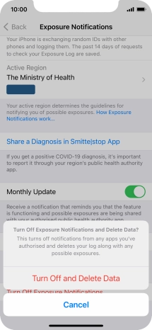 Press Turn off and Delete Data.