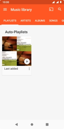 Press the required category and go to the required audio file.