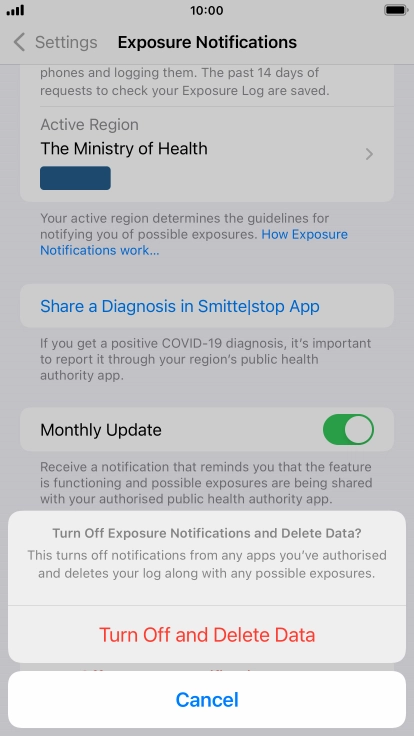 Press Turn Off and Delete Data.