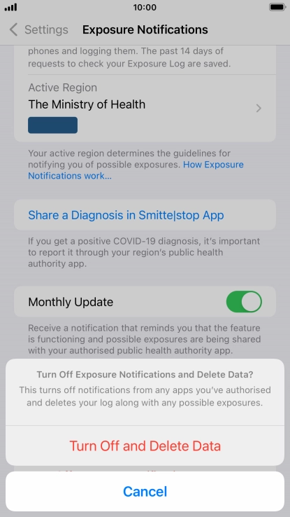 Press Turn Off and Delete Data.