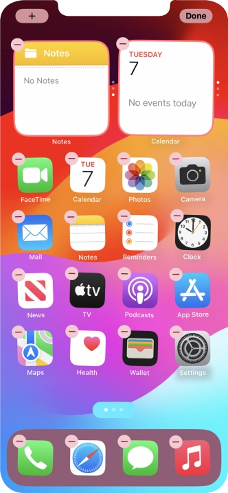 Press the home screen icon.