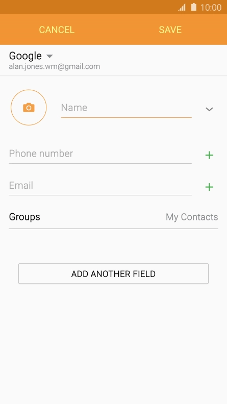 Press the address book drop down list.