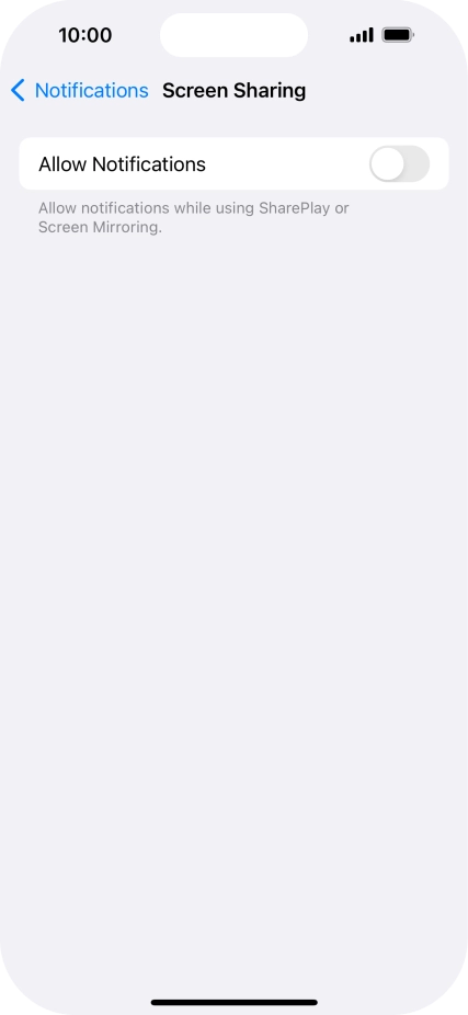 Press the indicator next to 