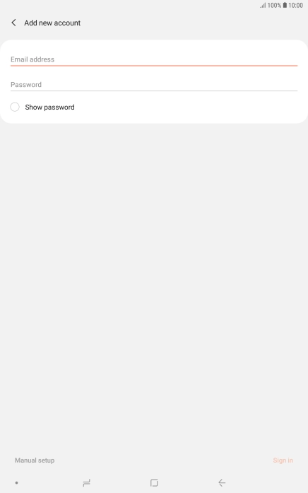 Press Email address and key in your email address.