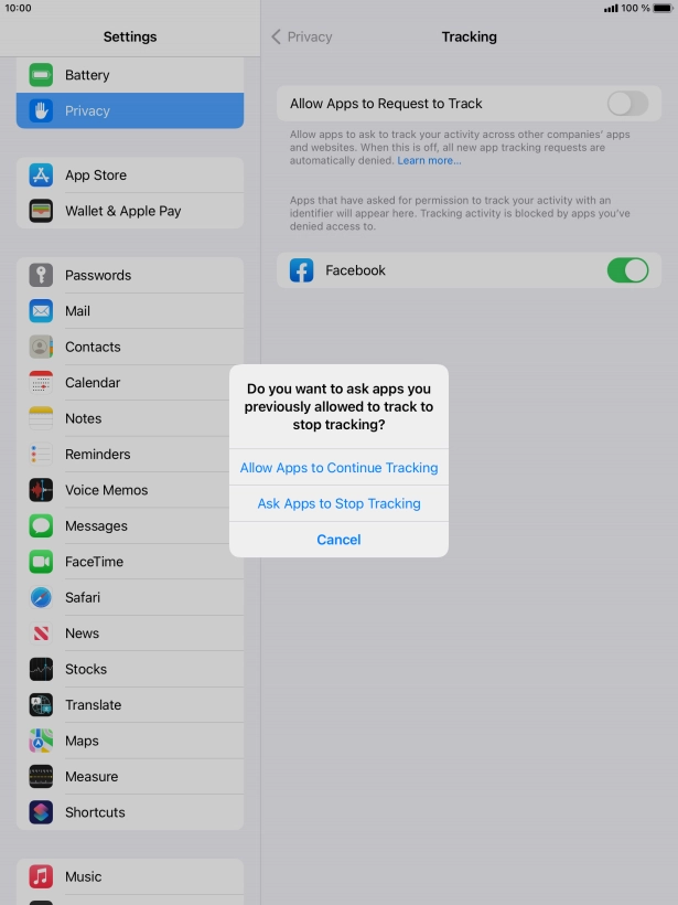 If you turn off the function, press the required setting.