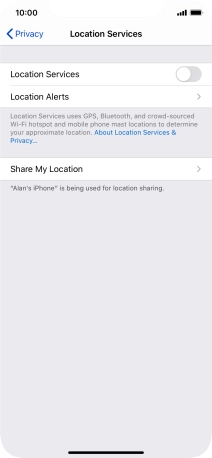 Press the indicator next to 