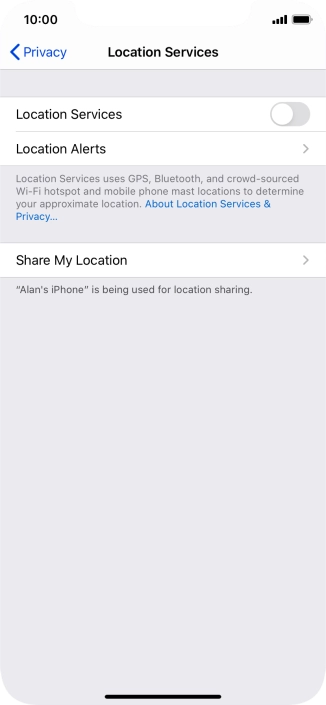 Press the indicator next to 